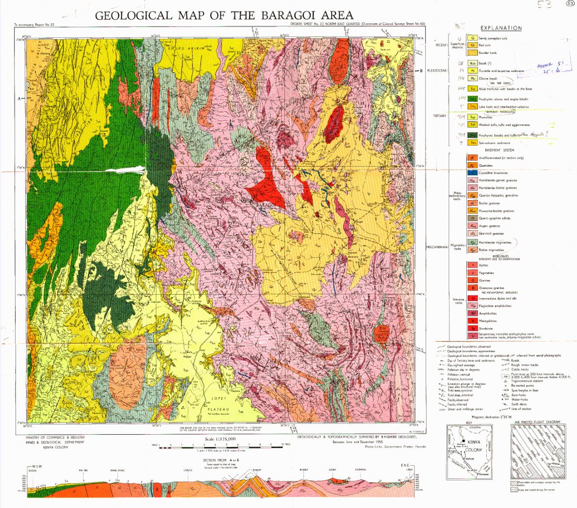 Geological map of Baragoi