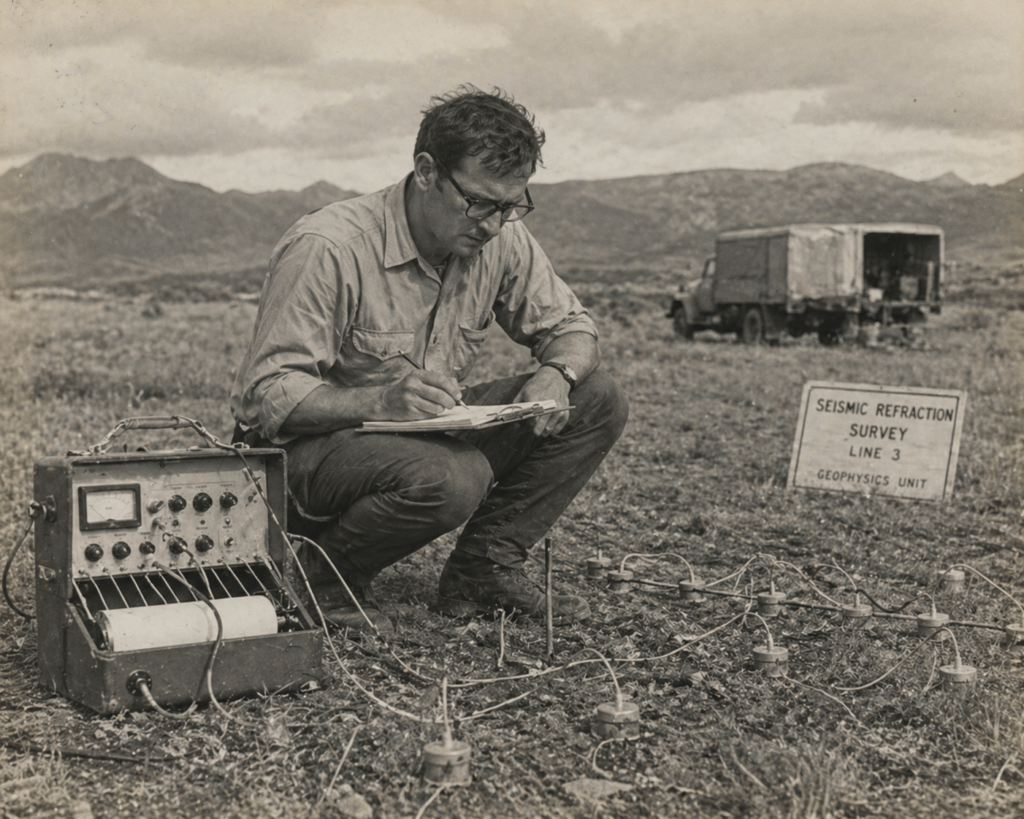 geologist doing exploration for groundwater